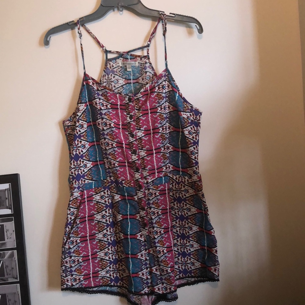 Lucca Couture - printed romper with pockets
